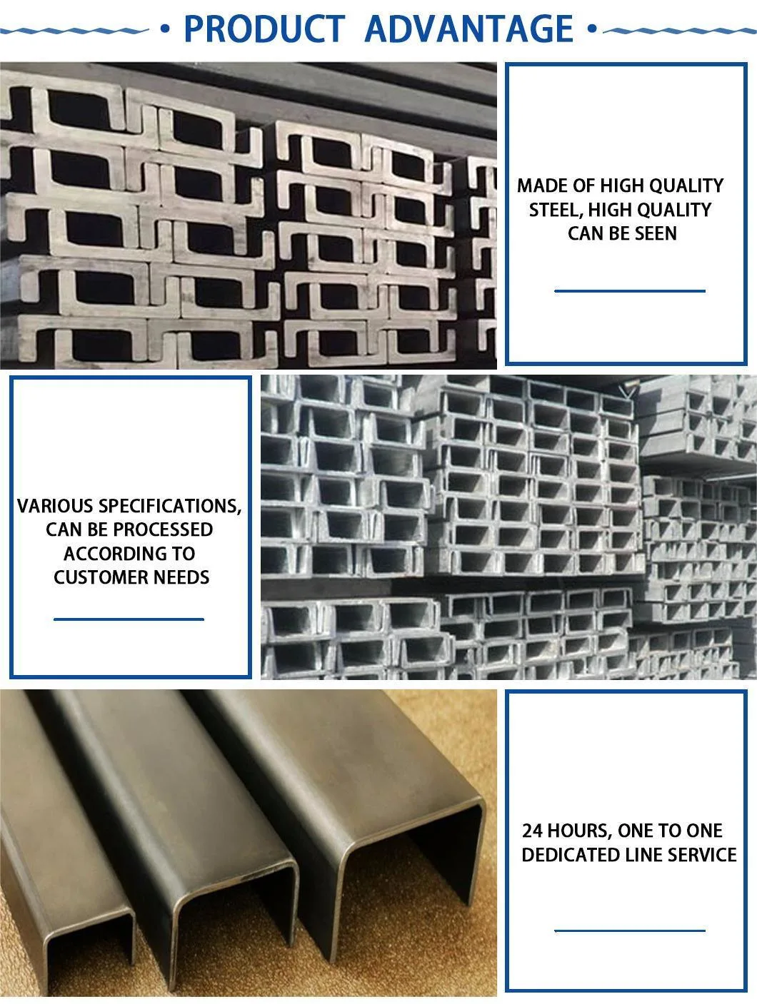 Q235B Galvanized Channel Steel Construction Machinery Equipment Curtain Wall Thick Wall Special